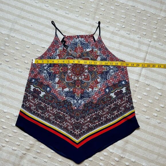 A. Byer paisley handkerchief spaghetti strap tank top/ camisole size m - Picture 5 of 9